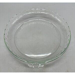 Pyrex 9.5" Clear Glass Pie Plate Dish Oven Microwave Safe READ